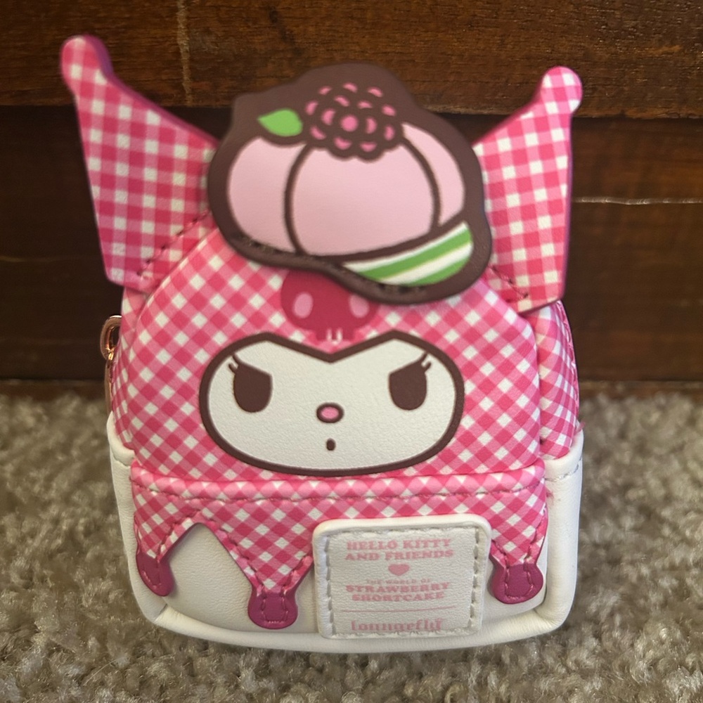 Loungefly Kuromi x Strawberry Shortcake Collab Mini Backpack Keychain Bag Charm
